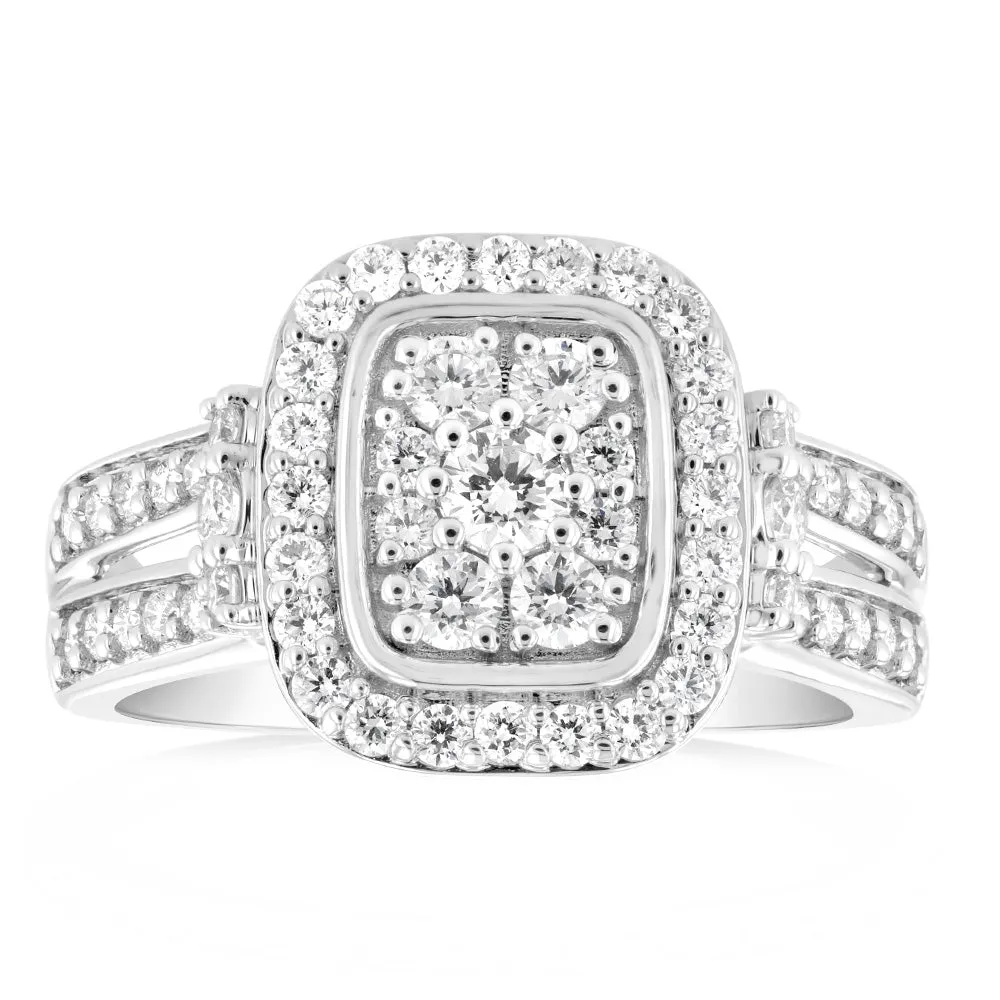 Luminesce Lab Grown 0.80 Carat Diamond Cluster Ring in 9ct White Gold Shiels