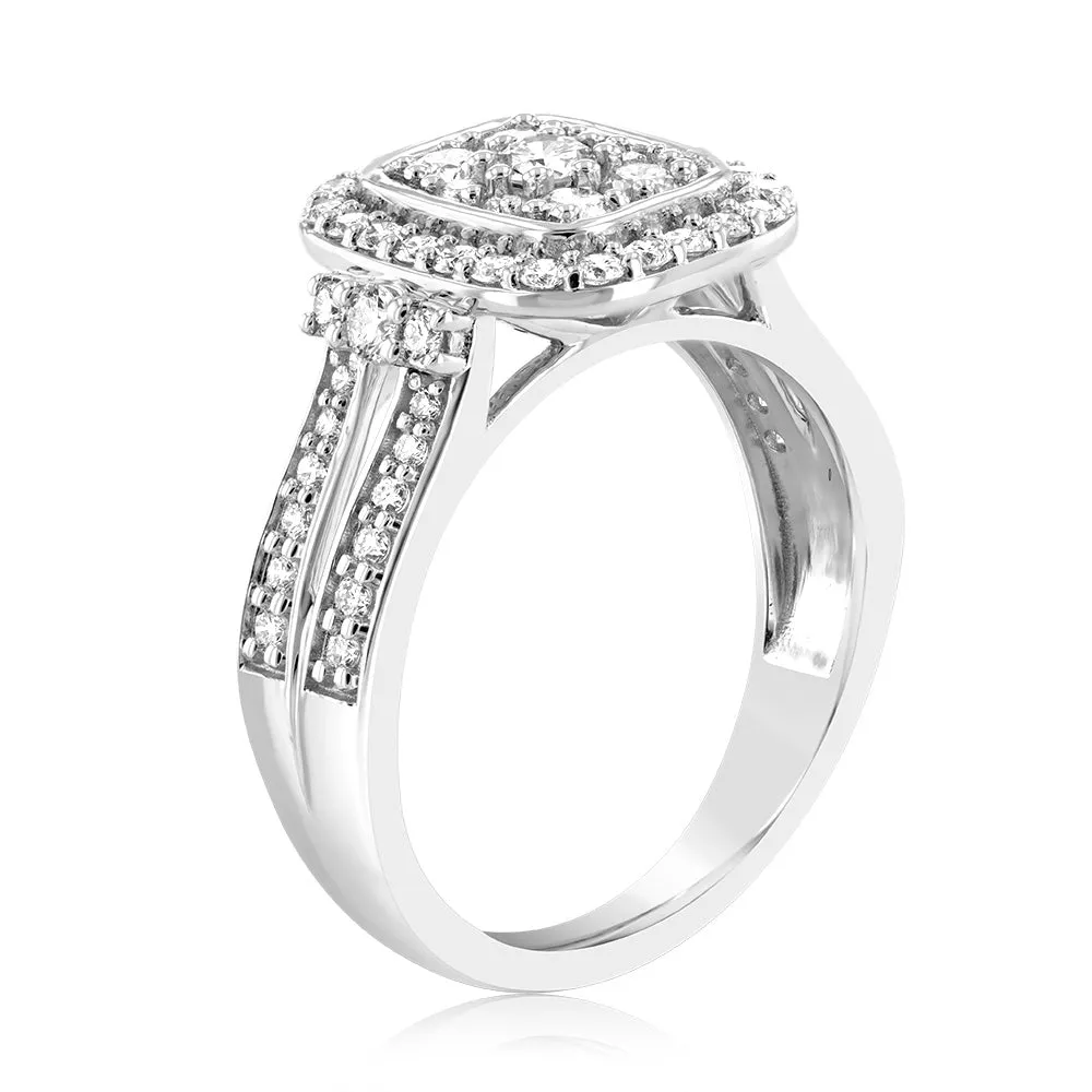 Luminesce Lab Grown 0.80 Carat Diamond Cluster Ring in 9ct White Gold Shiels