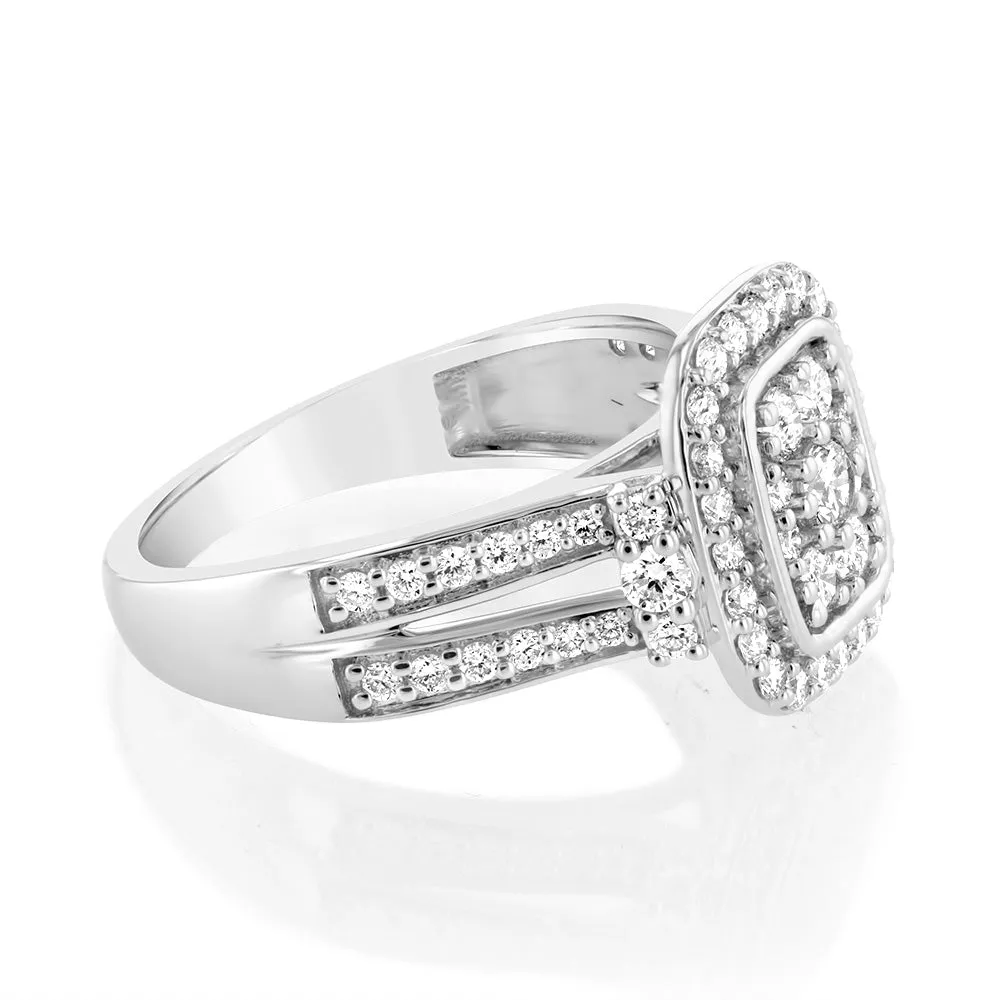 Luminesce Lab Grown 0.80 Carat Diamond Cluster Ring in 9ct White Gold Shiels
