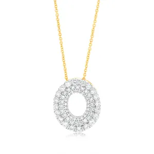 Luminesce Lab Grown 1 Carat Diamond Circle Pendant on 45cm Chain in 9ct Yellow Gold Shiels