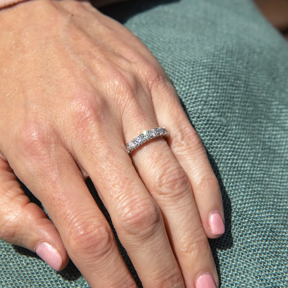 Luminesce Lab Grown 1 Carat Diamond Eternity Ring in Sterling Silver Shiels