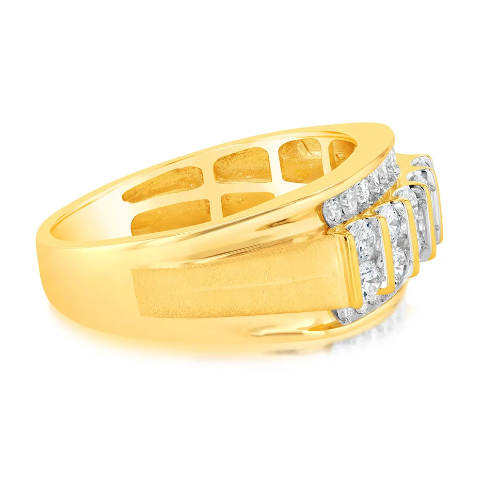 Luminesce Lab Grown 1 Carat Diamond Gents Ring in 9ct Yellow Gold Shiels