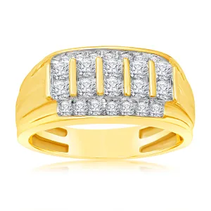 Luminesce Lab Grown 1 Carat Diamond Gents Ring in 9ct Yellow Gold Shiels