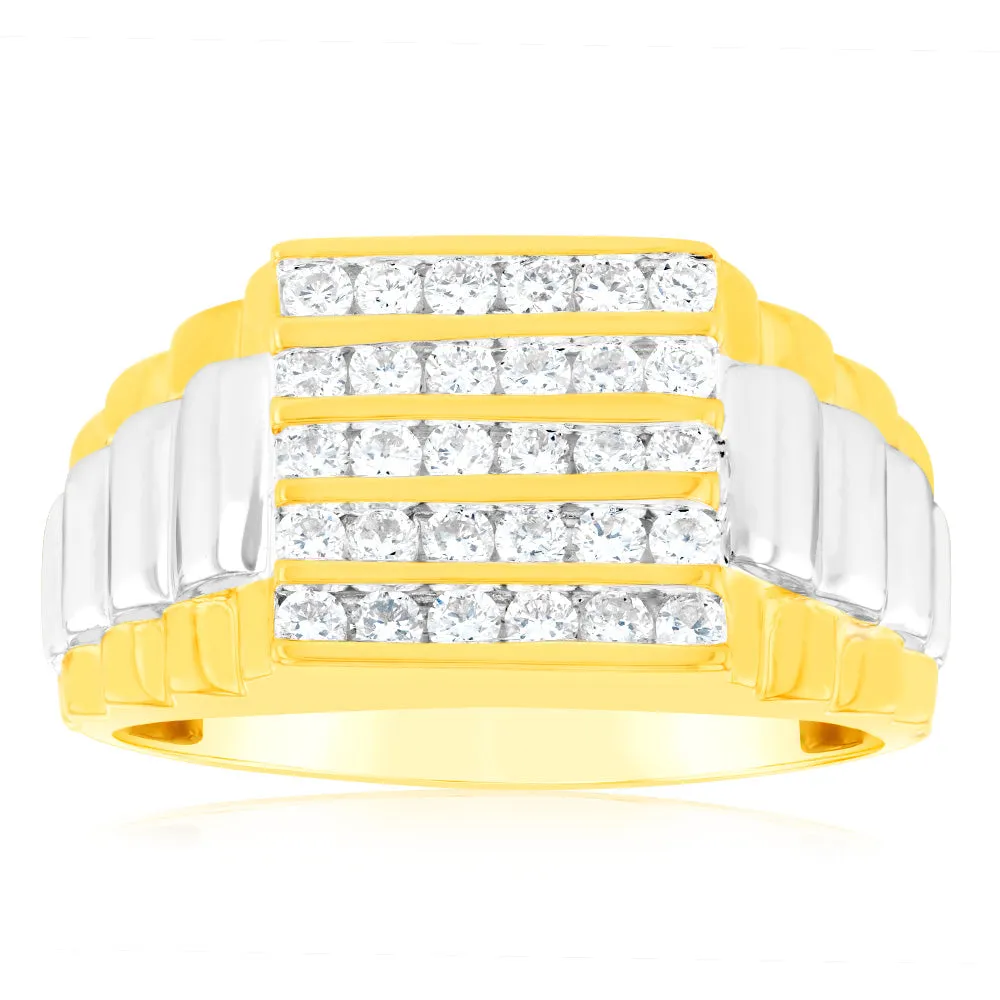 Luminesce Lab Grown 1 Carat Diamond Gents Ring in 9ct Yellow Gold Shiels