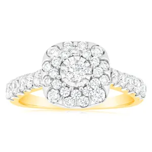 Luminesce Lab Grown 1 Carat Diamond Ring in 9ct Yellow Gold Shiels