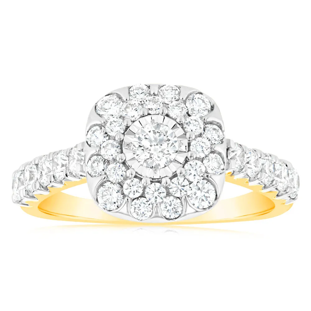 Luminesce Lab Grown 1 Carat Diamond Ring in 9ct Yellow Gold Shiels