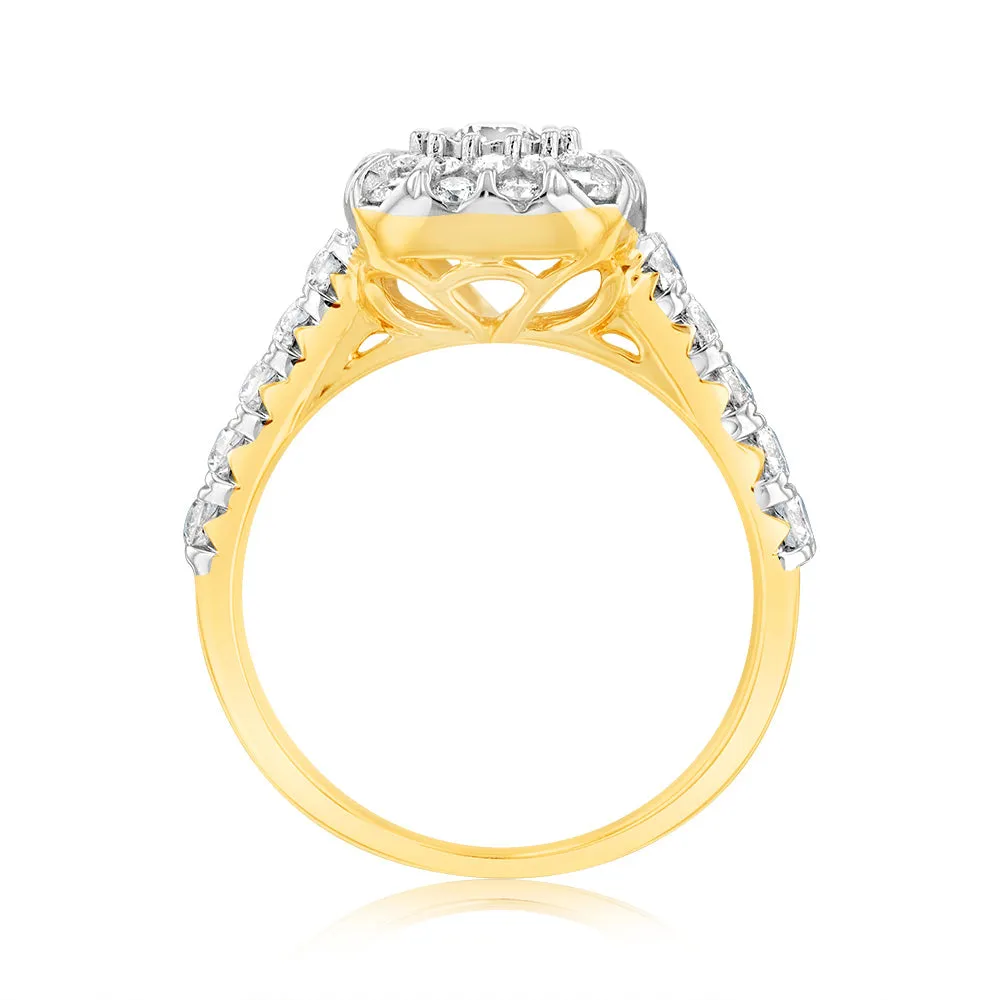 Luminesce Lab Grown 1 Carat Diamond Ring in 9ct Yellow Gold Shiels