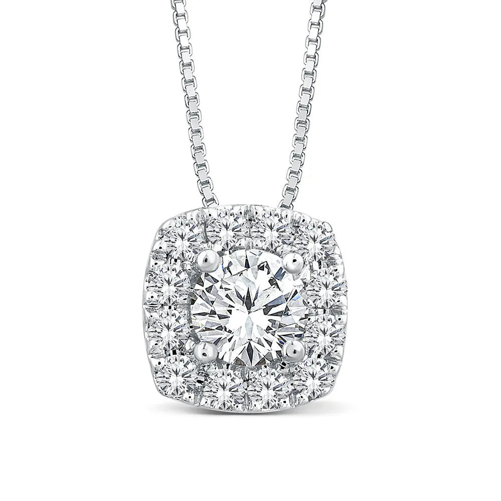 Luminesce Lab Grown 10ct White Gold 1/2 Carat Diamond Pendant Shiels