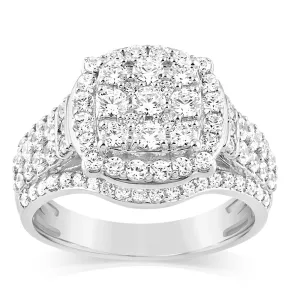 Luminesce Lab Grown 10ct White Gold Ring in 1.60 Carat Diamond Shiels