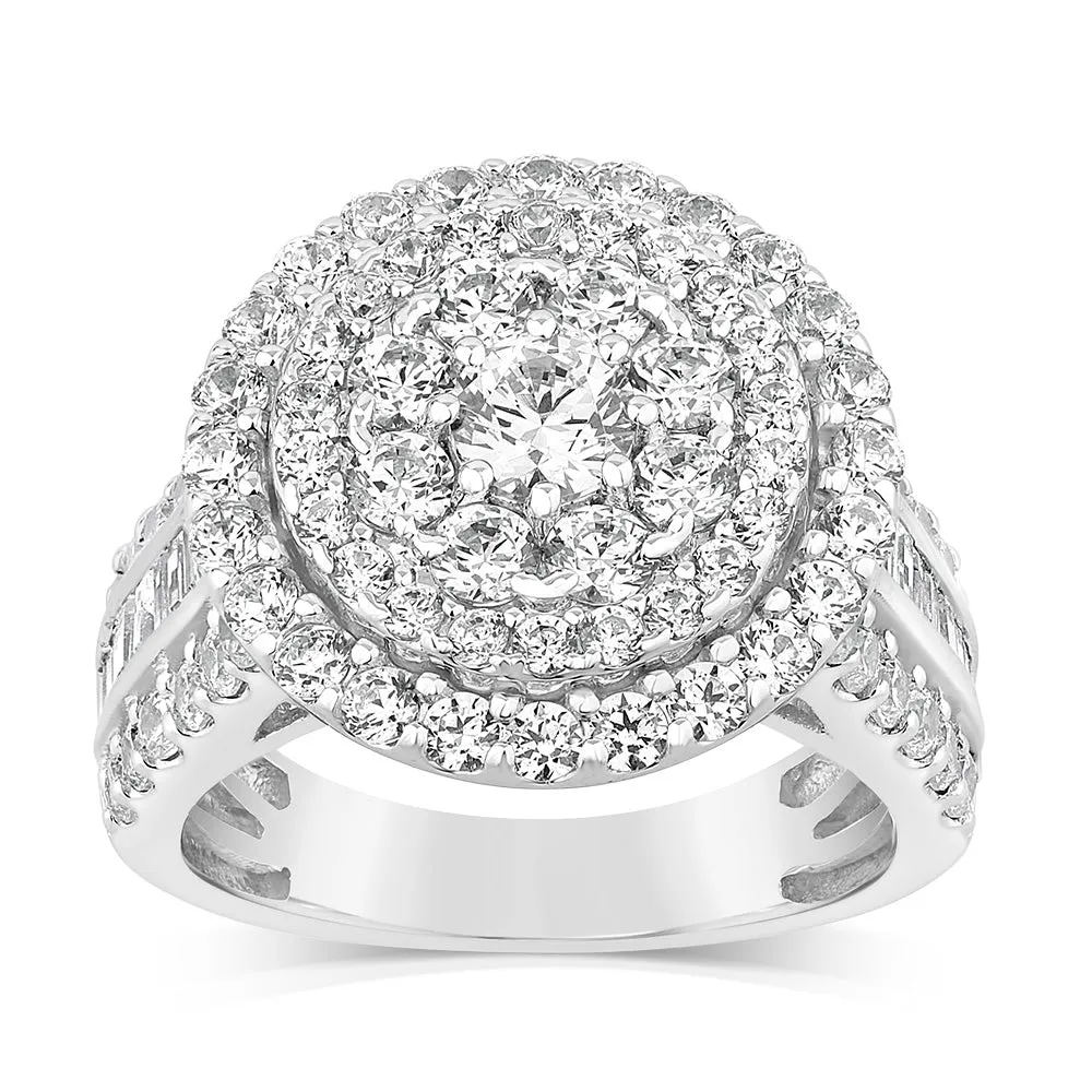 Luminesce Lab Grown 10ct White Gold Ring in 3 Carat Diamond Shiels