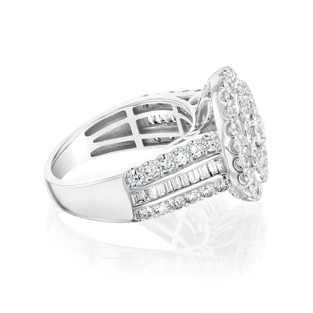 Luminesce Lab Grown 10ct White Gold Ring in 3 Carat Diamond Shiels