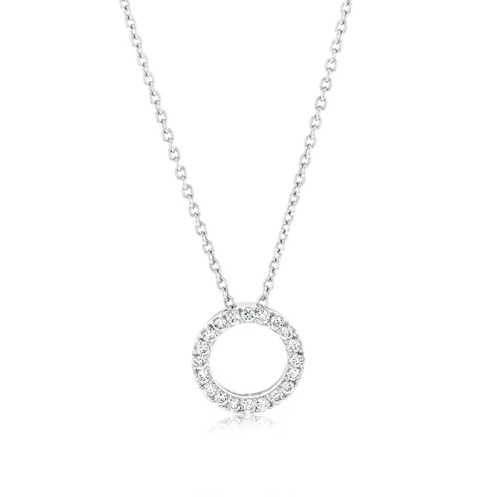 Luminesce Lab Grown 1/10 Carat Diamond Circle of Life Pendant in Sterling Silver Shiels