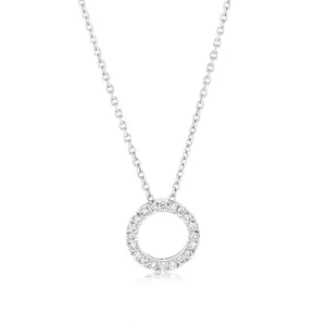 Luminesce Lab Grown 1/10 Carat Diamond Circle of Life Pendant in Sterling Silver Shiels