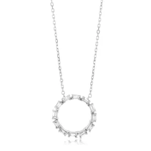 Luminesce Lab Grown 1/10 Carat Diamond Life Of Circle Pendant in 9ct White Gold Shiels
