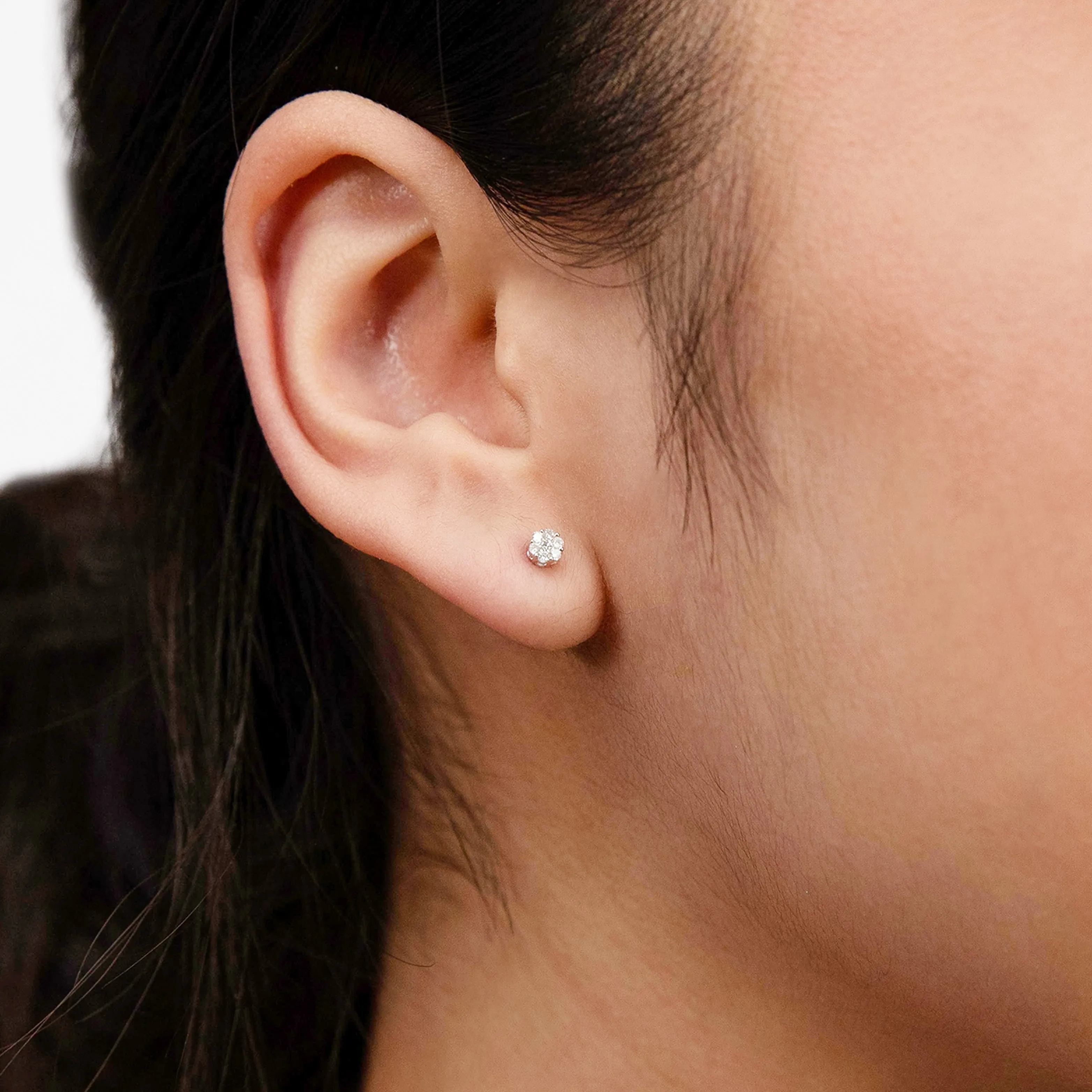 Luminesce Lab Grown 1/10 Carat Diamond Stud Earrings in Sterling Silver Shiels