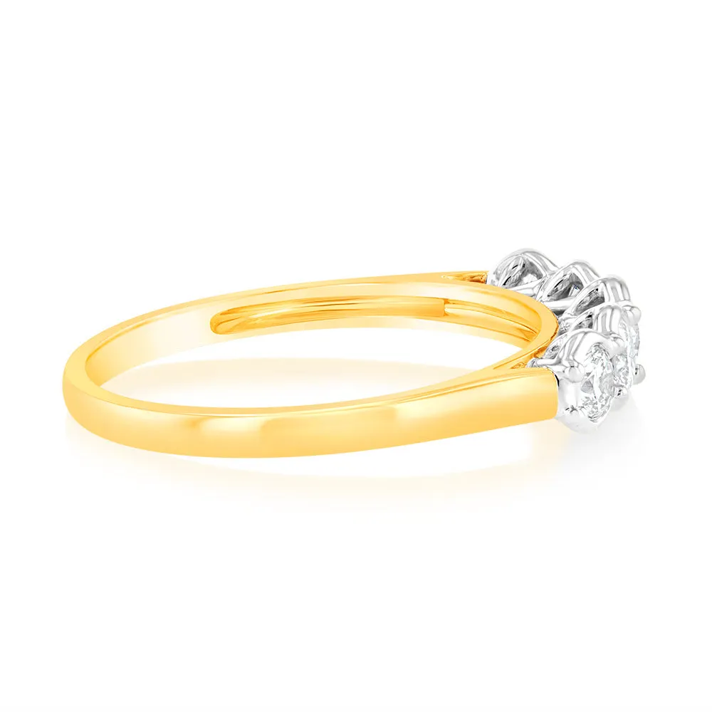 Luminesce Lab Grown  1/2 Carat Diamond 5-Stone Ring in 9ct Yellow Gold Shiels