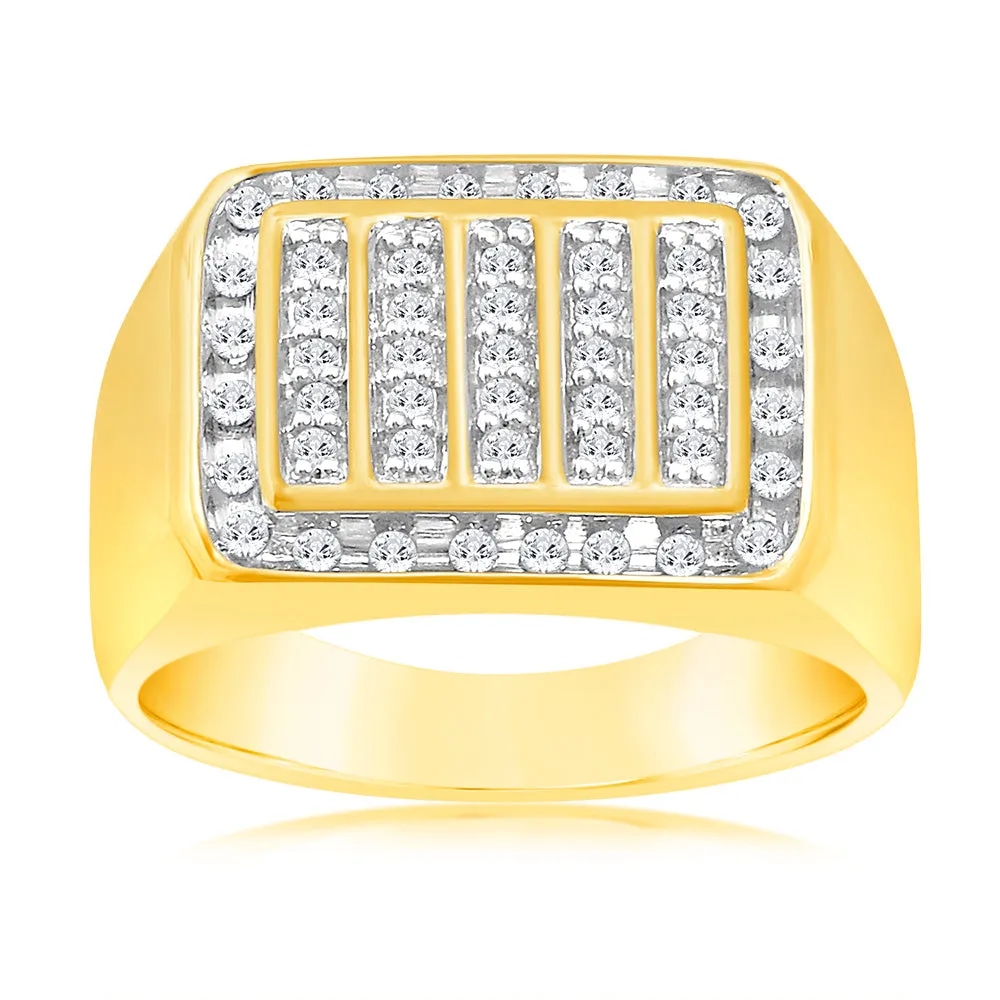Luminesce Lab Grown 1/2 Carat Diamond Gents Ring in 9ct Yellow Gold Shiels