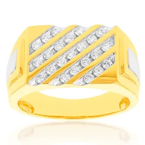 Luminesce Lab Grown 1/2 Carat Diamond Gents Ring in 9ct Yellow Gold Shiels