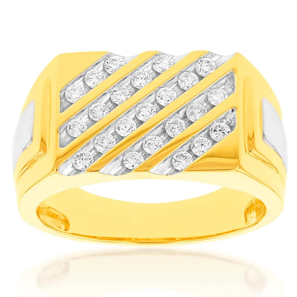 Luminesce Lab Grown 1/2 Carat Diamond Gents Ring in 9ct Yellow Gold Shiels