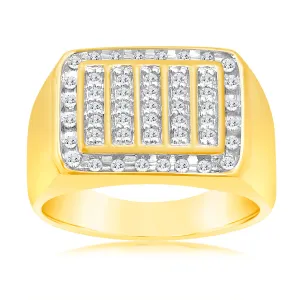 Luminesce Lab Grown 1/2 Carat Diamond Gents Ring in 9ct Yellow Gold Shiels