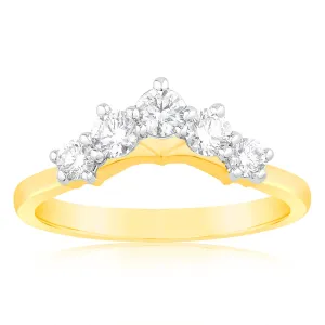 Luminesce Lab Grown 1/2 Carat Eternity Curve Diamond Ring in 18ct Yellow Gold Shiels