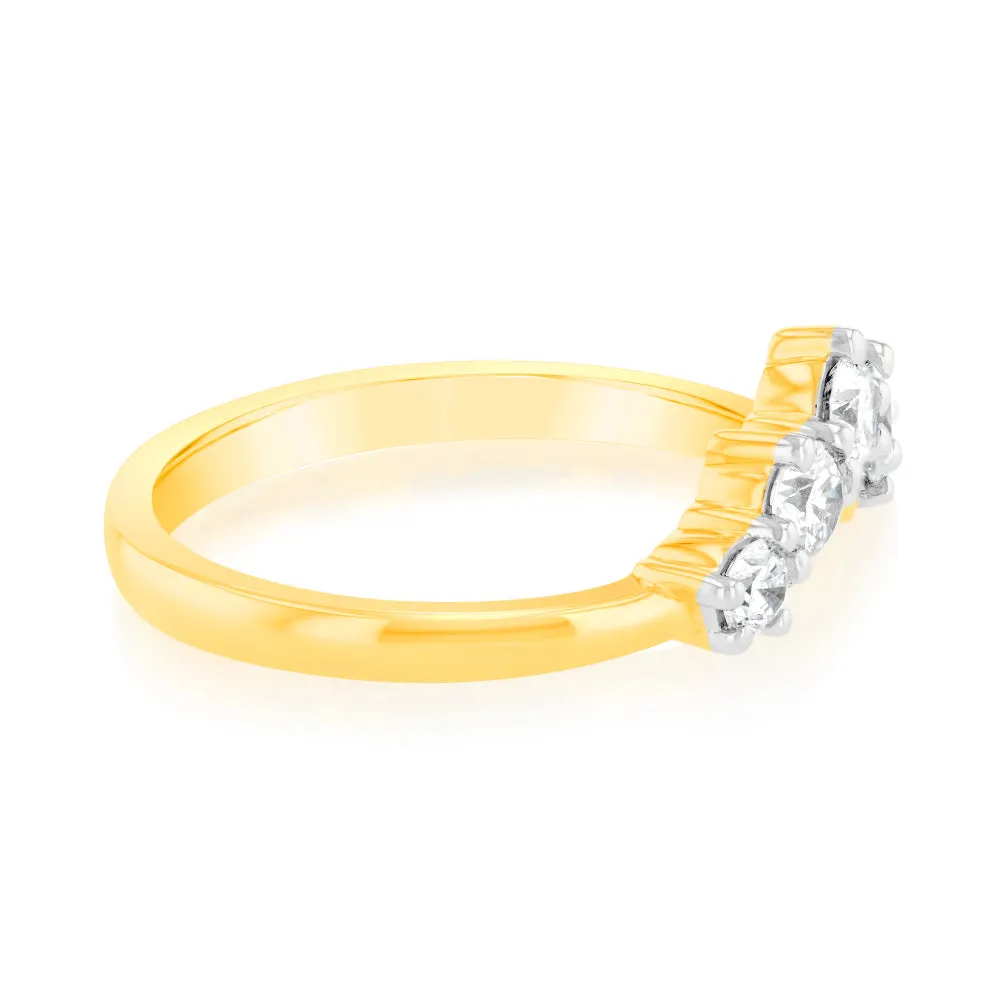Luminesce Lab Grown 1/2 Carat Eternity Curve Diamond Ring in 18ct Yellow Gold Shiels
