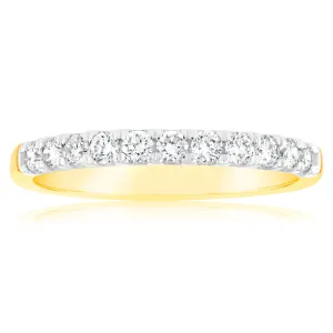 Luminesce Lab Grown 1/3 Carat Diamond Eternity Ring in 9ct Yellow Gold Shiels
