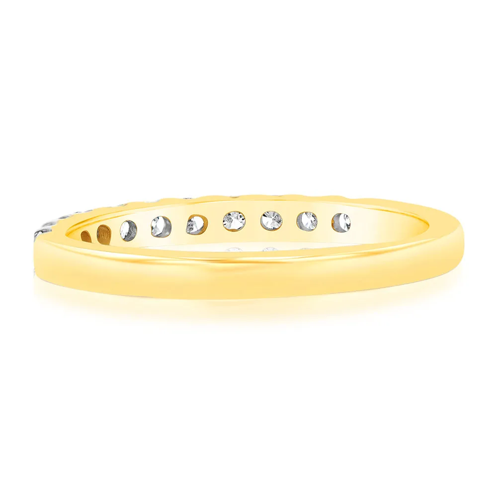 Luminesce Lab Grown 1/3 Carat Diamond Eternity Ring in 9ct Yellow Gold Shiels