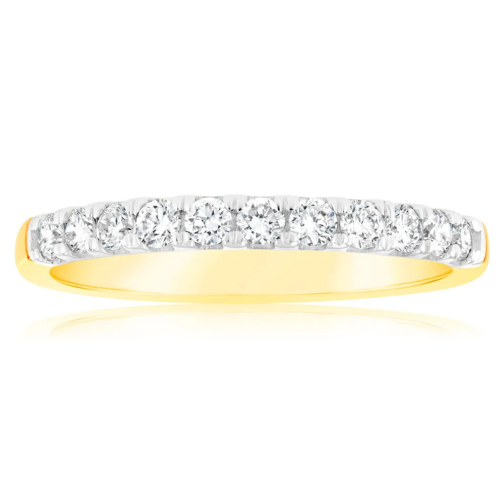 Luminesce Lab Grown 1/3 Carat Diamond Eternity Ring in 9ct Yellow Gold Shiels