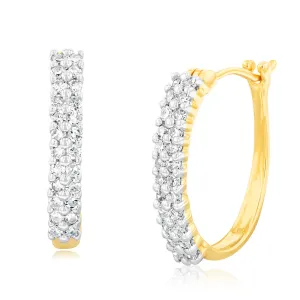 Luminesce Lab Grown 1/3 Carat Diamond Hoop Earrings in 9ct Yellow Gold Shiels