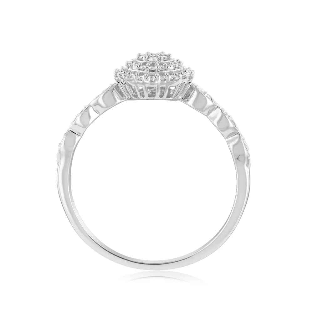 Luminesce Lab Grown 1/4 Carat Diamond Dress Ring in Sterling Silver Shiels