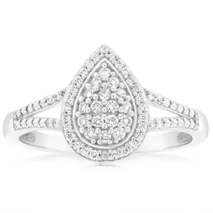 Luminesce Lab Grown  1/4 Carat Diamond Dress Ring in Sterling Silver Shiels