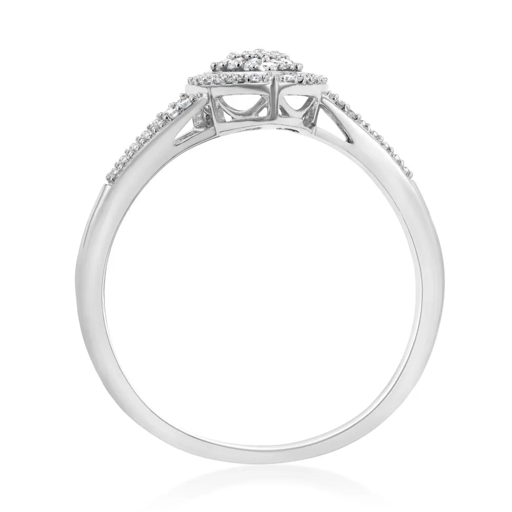 Luminesce Lab Grown  1/4 Carat Diamond Dress Ring in Sterling Silver Shiels