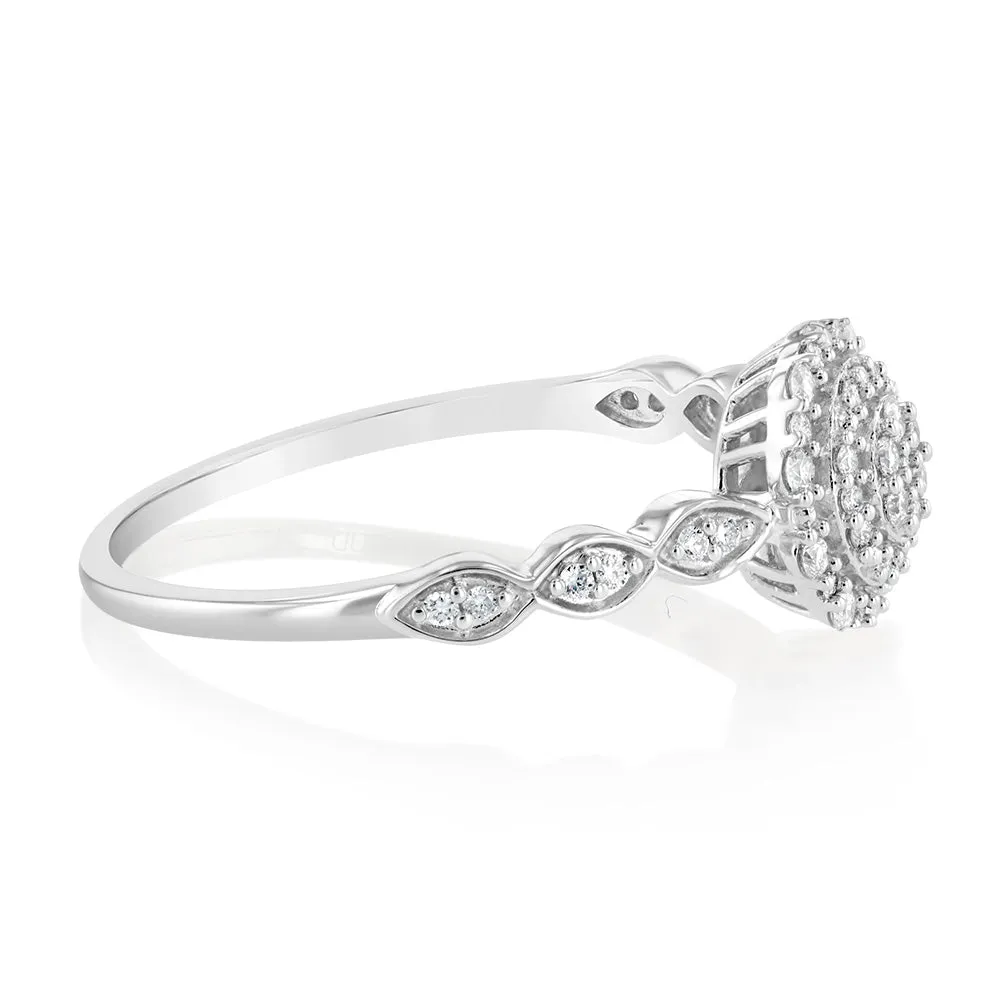 Luminesce Lab Grown 1/4 Carat Diamond Dress Ring in Sterling Silver Shiels