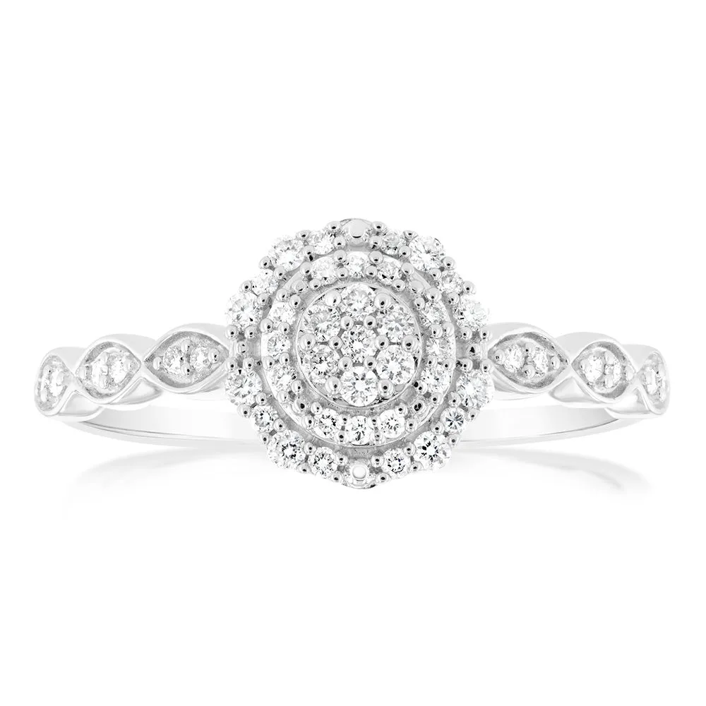 Luminesce Lab Grown 1/4 Carat Diamond Dress Ring in Sterling Silver Shiels