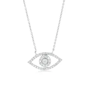 Luminesce Lab Grown 1/4 Carat Diamond Evil Eye Pendant in Sterling Silver Shiels