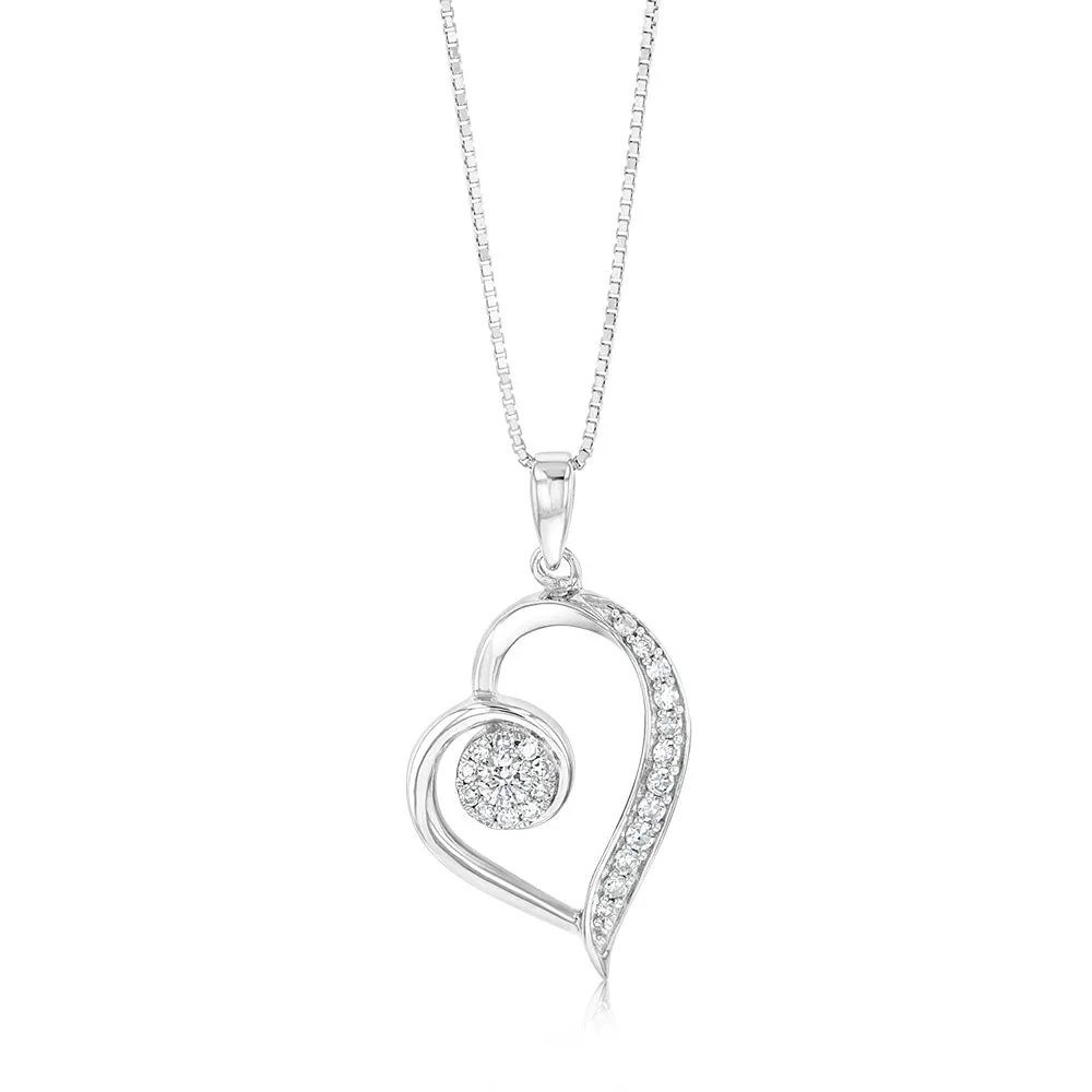 Luminesce Lab Grown 1/4 Carat Diamond Pendant in Sterling Silver Shiels