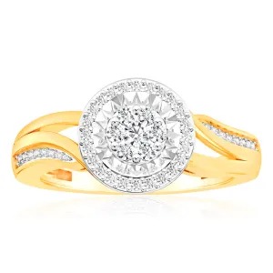 Luminesce Lab Grown 1/4 Carat Diamond Ring in 9ct Yellow Gold Shiels