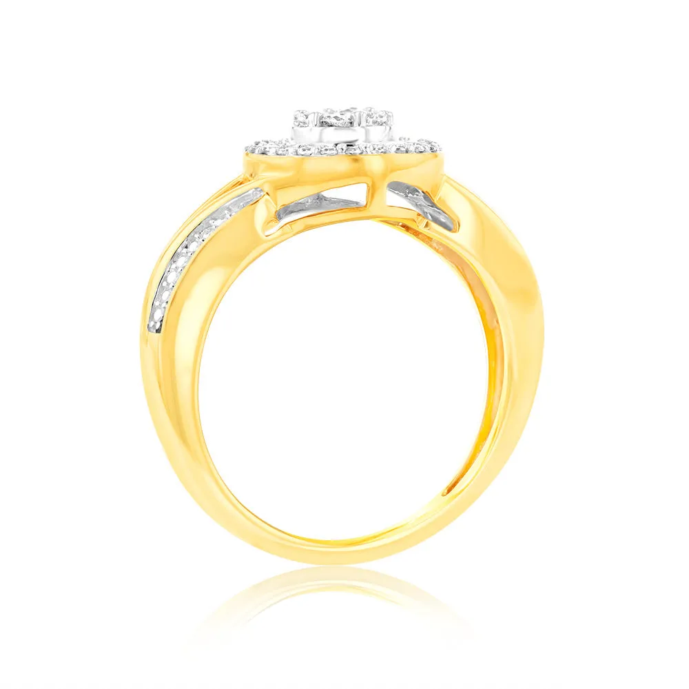 Luminesce Lab Grown 1/4 Carat Diamond Ring in 9ct Yellow Gold Shiels