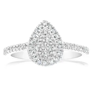 Luminesce Lab Grown 1/4 Carat Diamond Silver Ring with 59 Diamonds Shiels