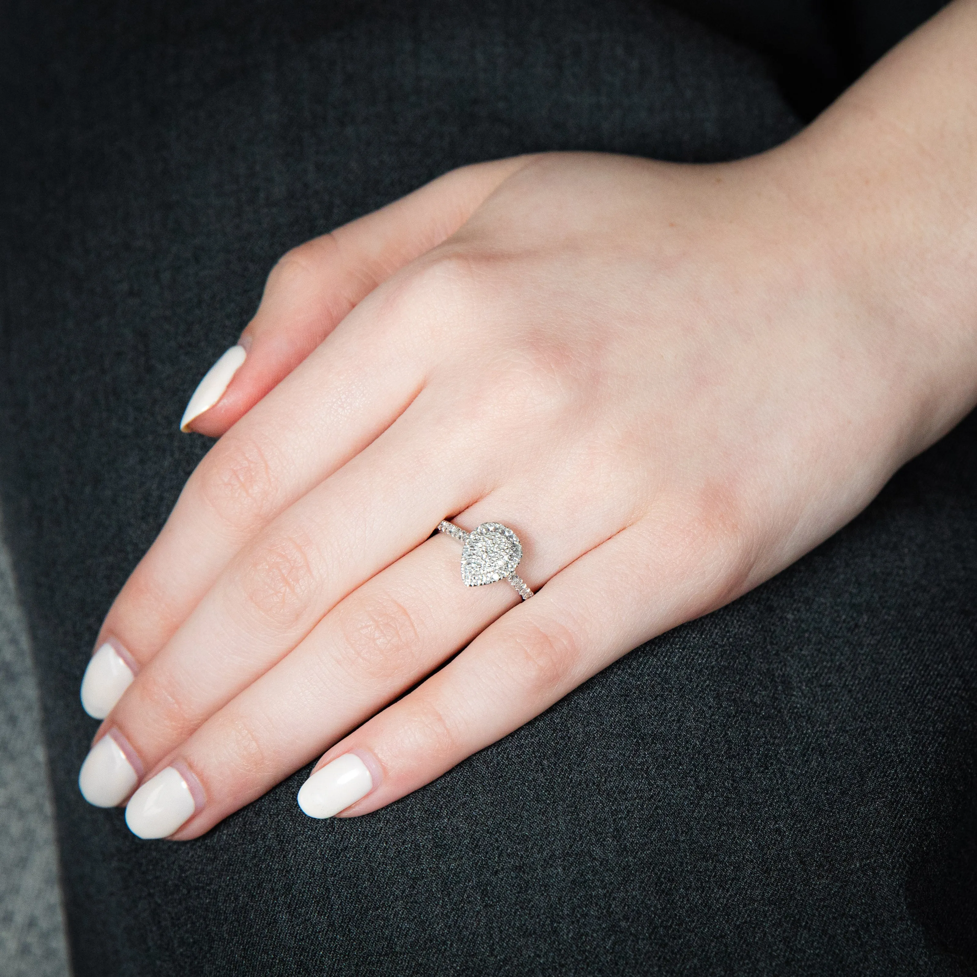 Luminesce Lab Grown 1/4 Carat Diamond Silver Ring with 59 Diamonds Shiels