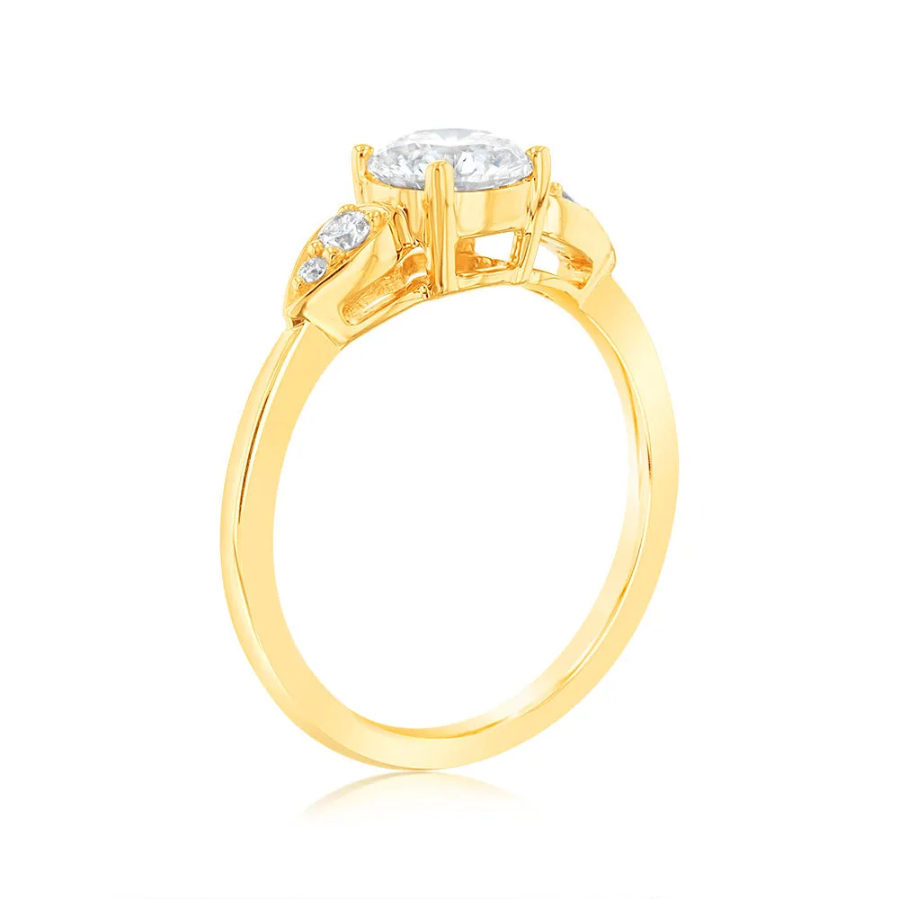 Luminesce Lab Grown 14ct Yellow Gold 1 Carat Diamond Solitaire Fancy Ring Shiels
