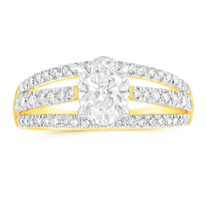 Luminesce Lab Grown 14ct Yellow Gold 1.5 Carat Diamond Solitaire Fancy Ring Shiels