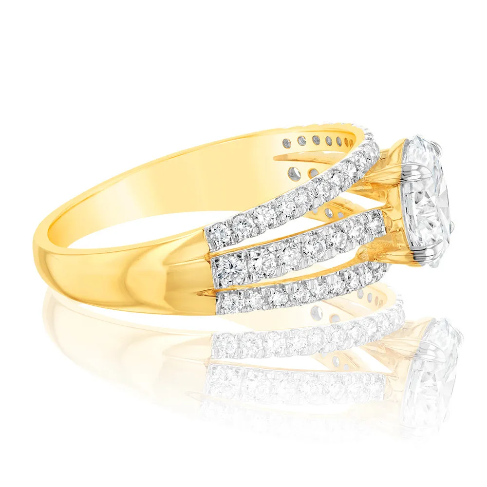 Luminesce Lab Grown 14ct Yellow Gold 1.5 Carat Diamond Solitaire Fancy Ring Shiels
