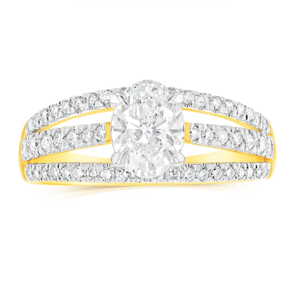 Luminesce Lab Grown 14ct Yellow Gold 1.5 Carat Diamond Solitaire Fancy Ring Shiels