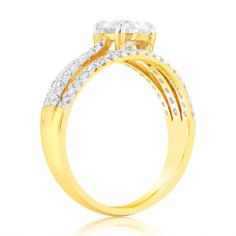 Luminesce Lab Grown 14ct Yellow Gold 1.5 Carat Diamond Solitaire Fancy Ring Shiels