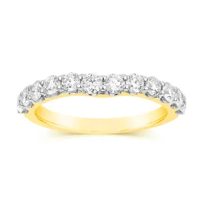 Luminesce Lab Grown 1.5 Carat Diamond Eternity Curve Ring in 18ct Yellow Gold Shiels