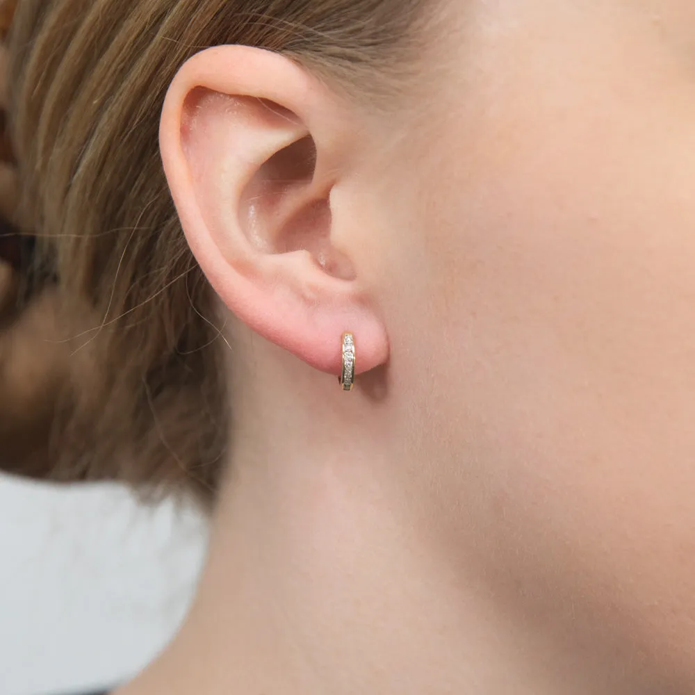 Luminesce Lab Grown 1/5 Carat Diamond Hoop Earring in 9ct Yellow Gold Shiels