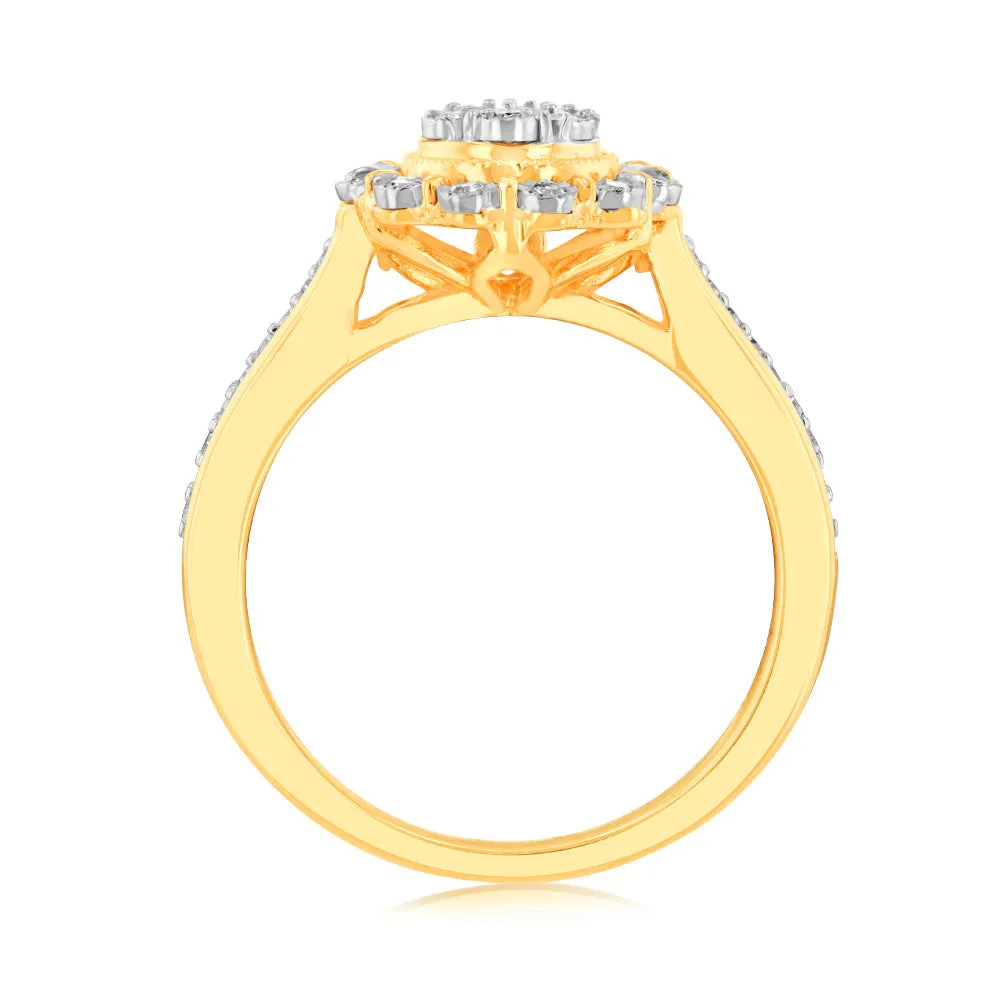 Luminesce Lab Grown 1/5 Carat Diamond Ring in 9ct Yellow Gold Shiels
