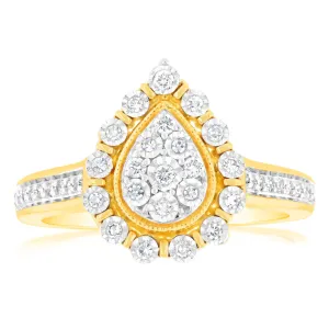 Luminesce Lab Grown 1/5 Carat Diamond Ring in 9ct Yellow Gold Shiels